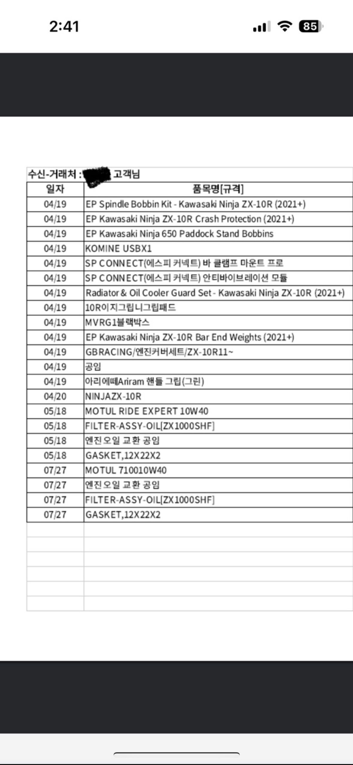 가와사키 닌자 ZX 10 R 10